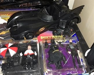 Vintage Batman Batmobiles & Figures W/ Original Boxes & Packages (ToyBiz)