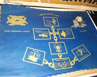 Vintage United States Navy Seabees Placemats