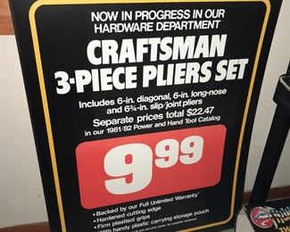 ORIGINAL & UNUSED Sears Department Store Advertising Sign From The Paramus Park Mall (Paramus, NJ) Location