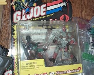 Vintage G.I.Joe Snake Eyes Vs. Storm Shadow Figures In Package