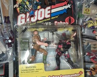 Vintage G.I.Joe Duke Vs. Cobra Commander Figures In Package