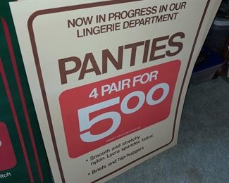 ORIGINAL & UNUSED Sears Department Store Advertising Sign From The Paramus Park Mall (Paramus, NJ) Location