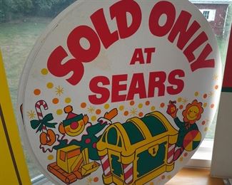 ORIGINAL & UNUSED Sears Department Store Advertising Sign From The Paramus Park Mall (Paramus, NJ) Location