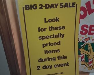 ORIGINAL & UNUSED Sears Department Store Advertising Sign From The Paramus Park Mall (Paramus, NJ) Location