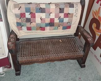 Doll Bench W/ Mini Quilt