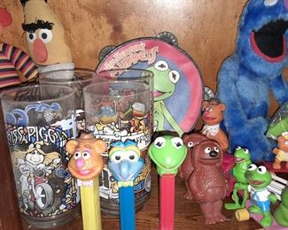 Muppets Glassware, Pez, & Figures