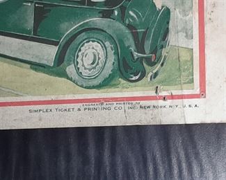 ORIGINAL 1935 Traffic Safety Poster ("Be Safety Minded, Always Expect A Train")