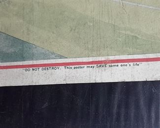 ORIGINAL 1935 Traffic Safety Poster ("Be Safety Minded, Always Expect A Train")