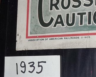 ORIGINAL 1935 Traffic Safety Poster ("Be Safety Minded, Always Expect A Train")