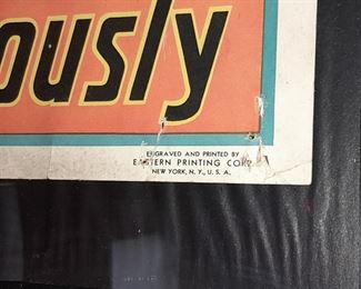 ORIGINAL 1934 Traffic Safety Poster ("Do You Look Listen At Every Crossing?")