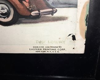 ORIGINAL 1938 Traffic Safety Poster ("Wise Motorists Wait")