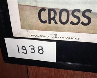 ORIGINAL 1938 Traffic Safety Poster ("Wise Motorists Wait")