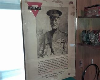 ORIGINAL Military Poster (YMCA United War Work Campaign, November 11-18, 1918)