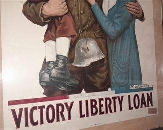 ORIGINAL Military Poster (For Home And Country, Victory Liberty Loan)