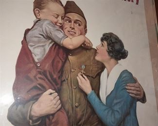 ORIGINAL Military Poster (For Home And Country, Victory Liberty Loan)