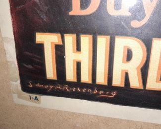 ORIGINAL Military Poster (Over The Top For You, Buy U.S. Gov't Bonds, Third Liberty Loan)