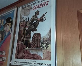 ORIGINAL Military Poster (Join The Seabees)