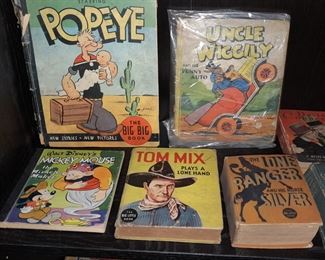 Assorted Antique Mini Books (Popeye, Mickey Mouse, Lone Ranger, Etc.)