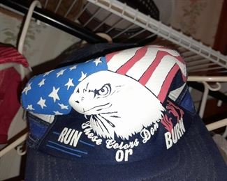 Vintage Run Or Burn American Eagle Baseball Hat