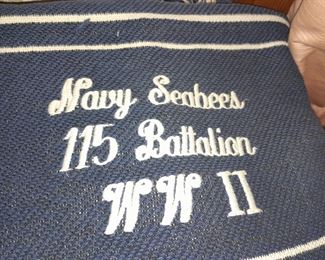 Handmade Navy Seabees 115th Battalion WWII Blanket