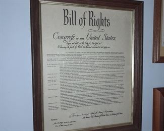 Framed Bill Of Rights