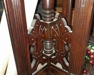 Marble Top Wood Carved Table