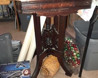 Marble Top Wood Carved Table