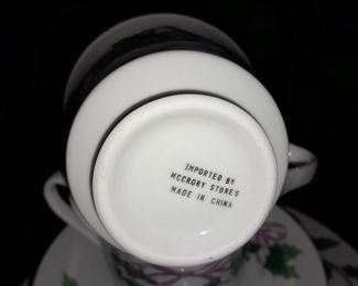 Christmas China Set By McCrory Stores
