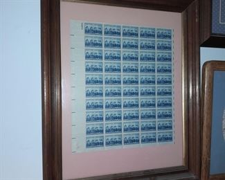 Framed Stamp Sheet