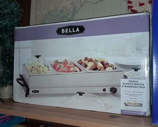 Bella Triple Buffet Server & Warming Tray