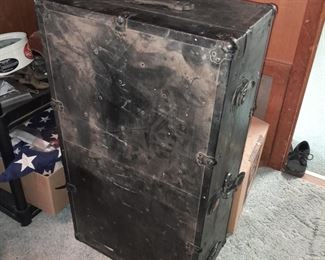 Antique Military Steamer Trunk