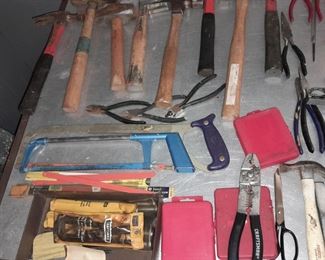 Assorted Handheld Tools, Supplies, & Work Equipment
