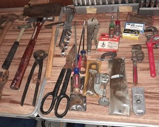 Assorted Handheld Tools, Supplies, & Work Equipment