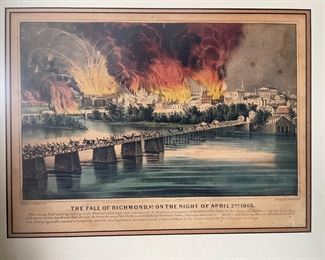 Currier and Ives, Fall of Richmond, 1865