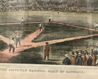 Currier & Ives, Litho Am National Game of Baseball, 1866