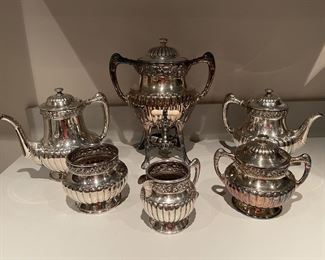 6 Piece Silver Plated Reed and Barton 3221 Tea Set
