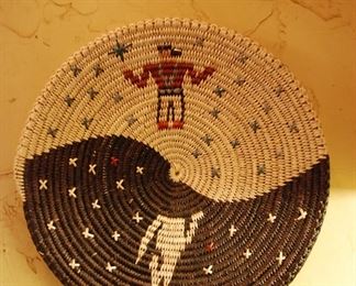 Sally Black, Coyote Placing the Star Basket Weaving