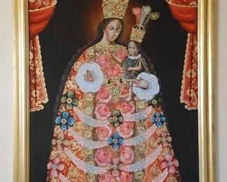 Peruvian Virgin of Pomata Painting