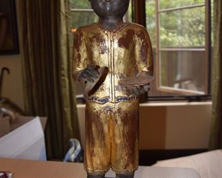 Thai gilded wooden figure