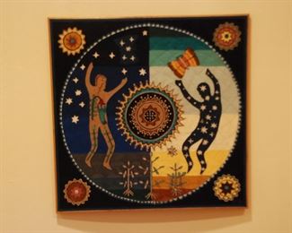 Timothy Hinchliff, Yarn Painting, Four Worlds, 1997