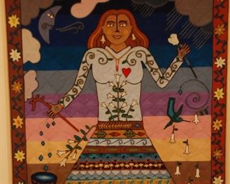 Timothy Hinchliff, Yarn Painting, Walking Wanaka, 32 x 28"