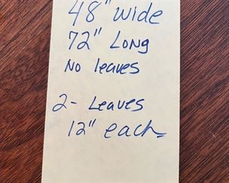 Farm table dimensions