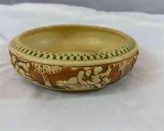 Antique 1916 Roseville Donatello Cherub Putti Frieze Low Console Bowel Planter