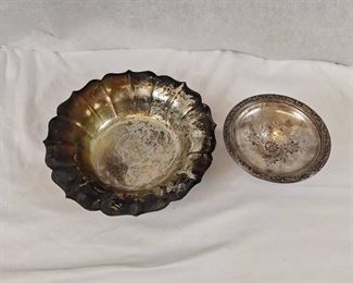 1 Sterling Bowl and 1 Weighted Sterling Silver Bowl