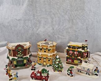 Disney Christmas Porcelain Mickey Mouse Main Street Village