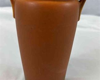 Vintage Roseville Rosecraft, Burnt Orange Art Pottery Vase