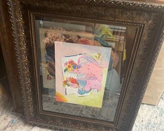 Peter Max Vintage Art, framed, signed