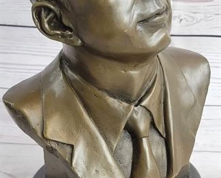 BRONZE bust of JFK.
