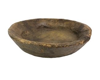 Primitive American Carved Wood Bowl