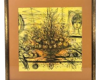 Vintage Mid-Century Jean Carzou Art Gallery Paris, France Exhibition PosterMid-Century Jean Carzou Art Gallery Exhibition Poster 